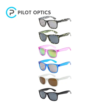 Pilot Optics Rectangle PC de gros Anti UV400 lunettes de soleil de mode pour adultes